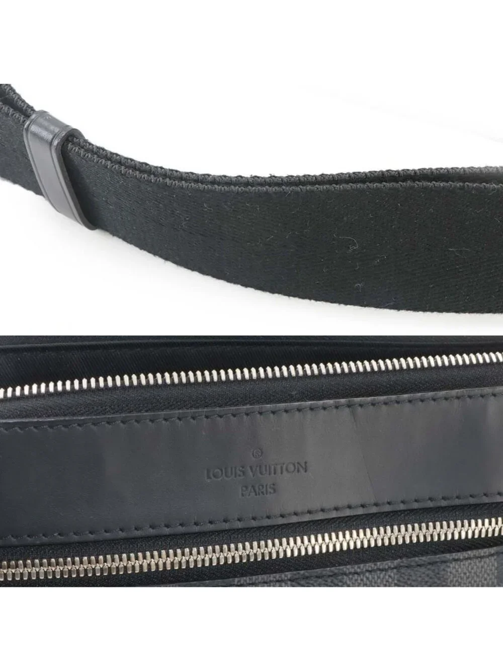 Louis Vuitton Damier Graphite Mick PM NM Shoulder Bag Black Gray